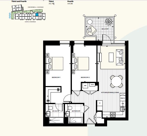 Floorplan for Plot A3.76 at Artisi, Third